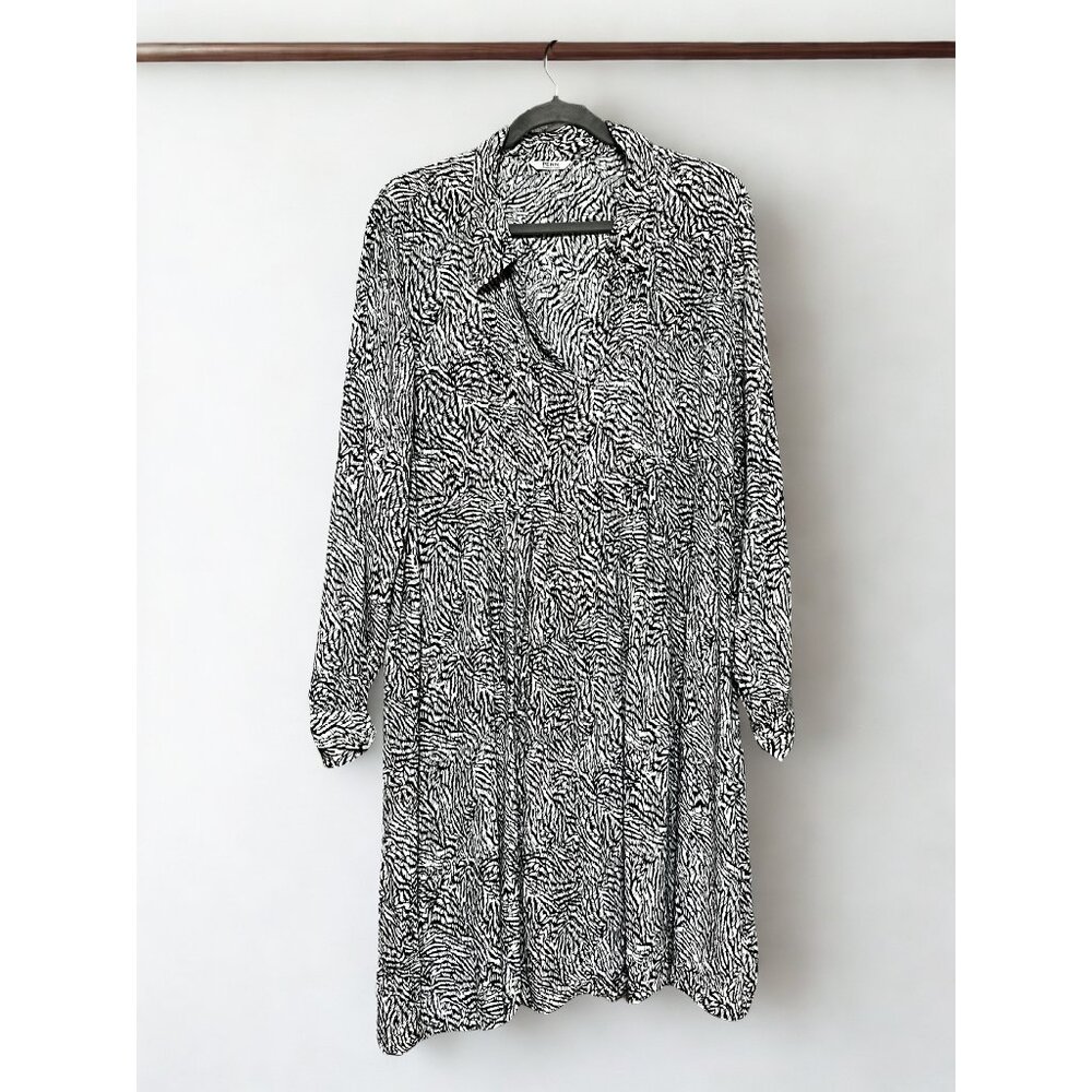 Penningtons | Abstract Zebra Long-Sleeve Swing Dress | 4x